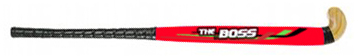 Red Wooden Field Hockey Sticks